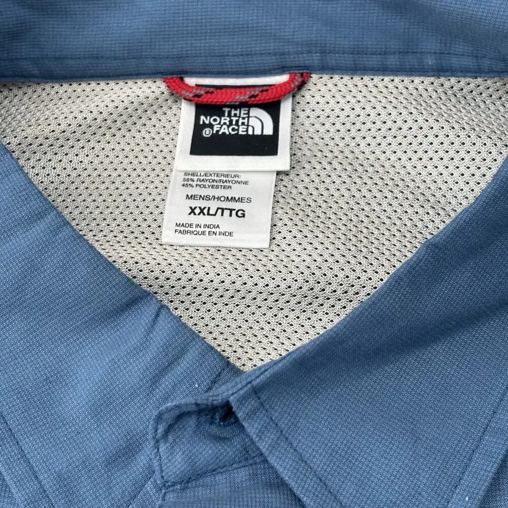 The North Face Mens Short Sleeve LIGHTRANGE Breathable UPF Shirt XXL Blue